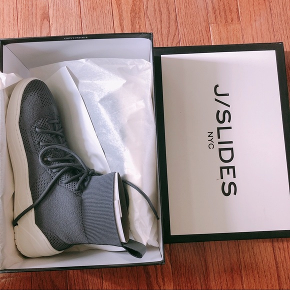 J/SLIDES JILLY Grey Knit Sneaker - Picture 6 of 8